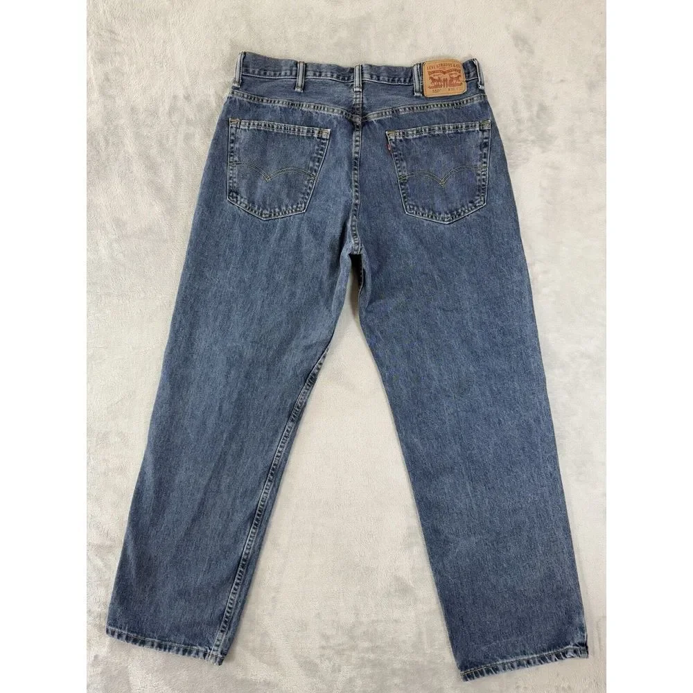 Levis 550 Jeans Mens 38x32‎ Blue Denim Relaxed Fit Straight Leg